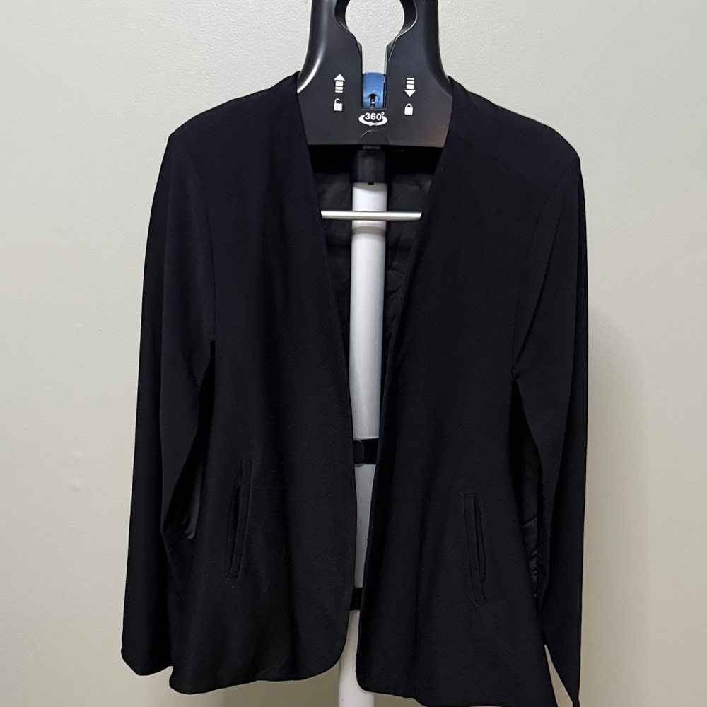Lyssé Black Classic Split Sleeve Cape Blazer Jacket Size XL